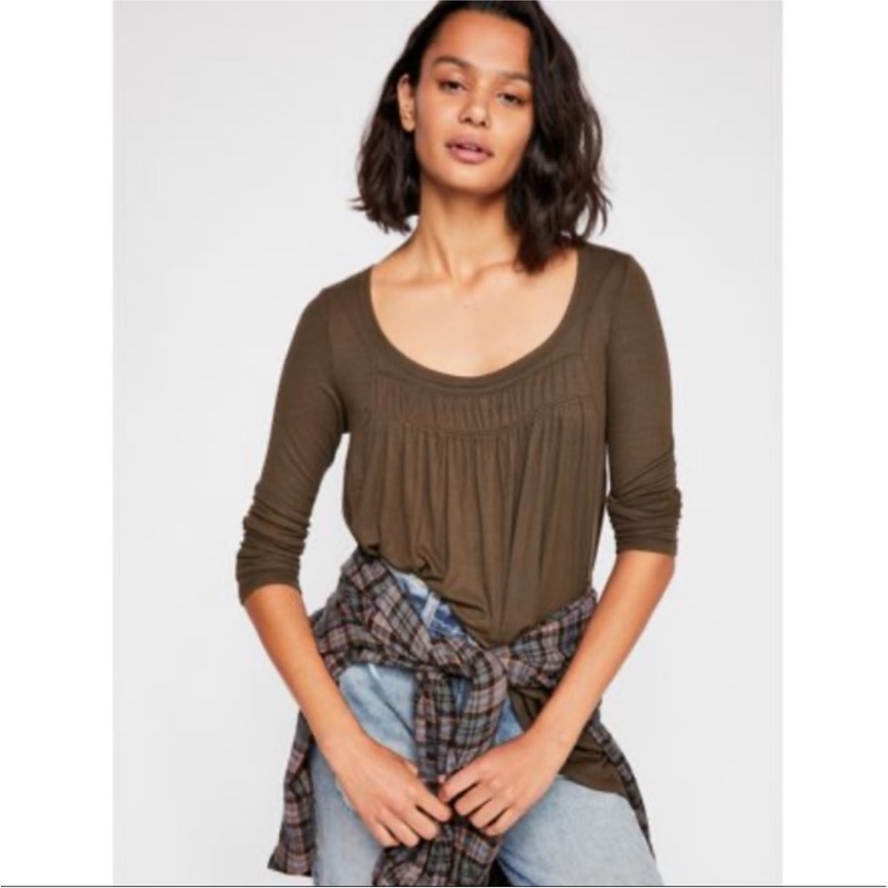 Free People Love Valley Long Sleeve Top EUC